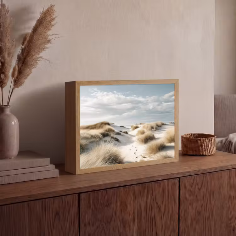 Lightbox - Wandlamp - Duinen - Gras - Sporen - Wolken — 4