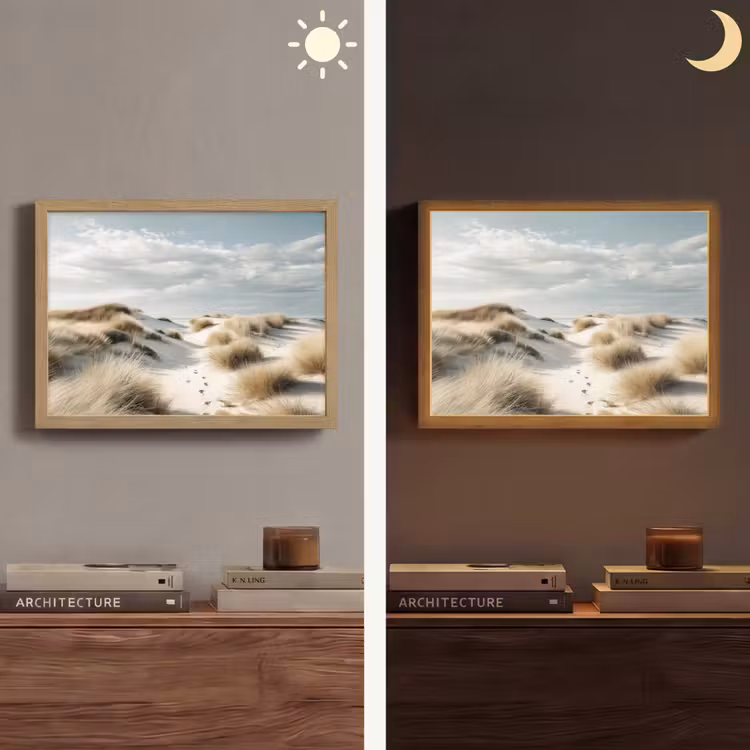 Lightbox - Wandlamp - Duinen - Gras - Sporen - Wolken — 6