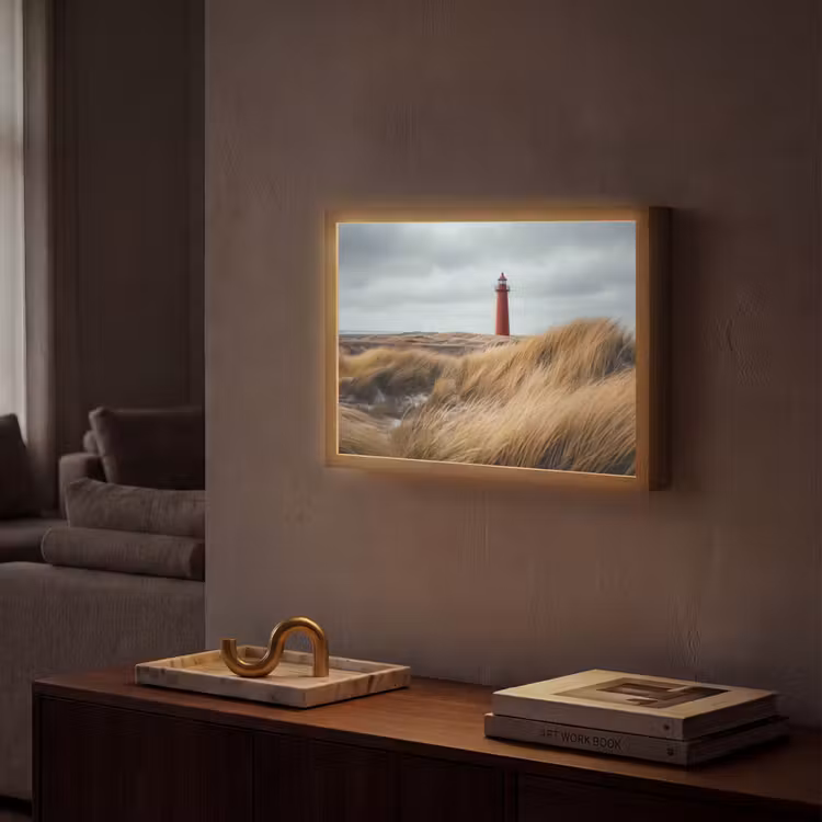 Lightbox - Wandlamp - Duinen - Vuurtoren - Rood - Lucht — 2