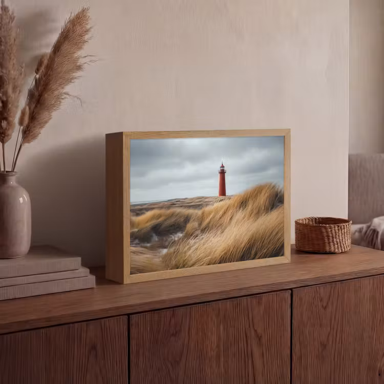 Lightbox - Wandlamp - Duinen - Vuurtoren - Rood - Lucht — 4