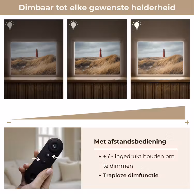 Lightbox - Wandlamp - Duinen - Vuurtoren - Rood - Lucht — 9