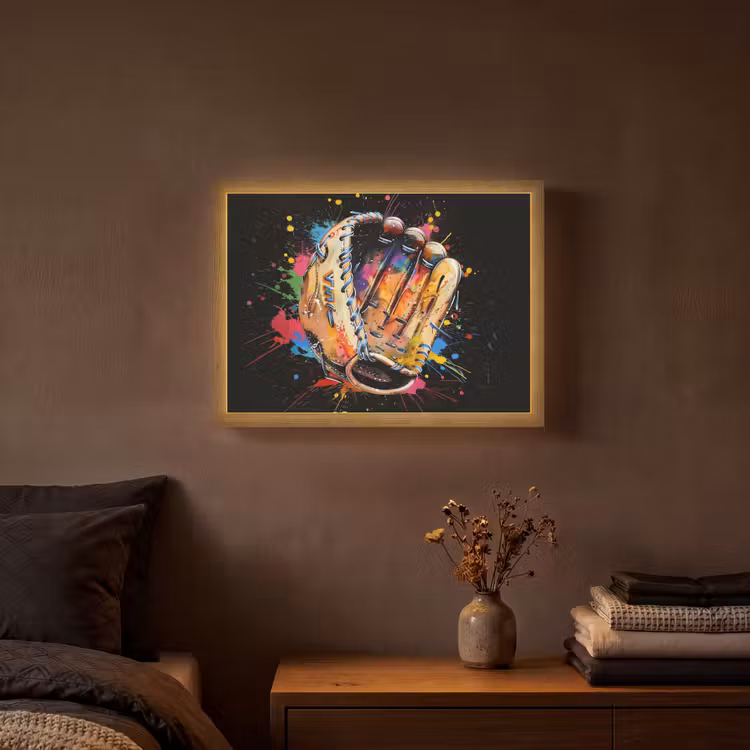 Lightbox - Wandlamp - Graffiti - Sport - Baseball - Honkbal — 3