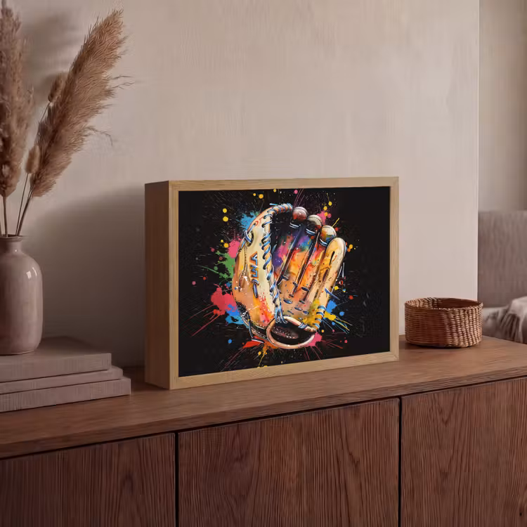 Lightbox - Wandlamp - Graffiti - Sport - Baseball - Honkbal — 4