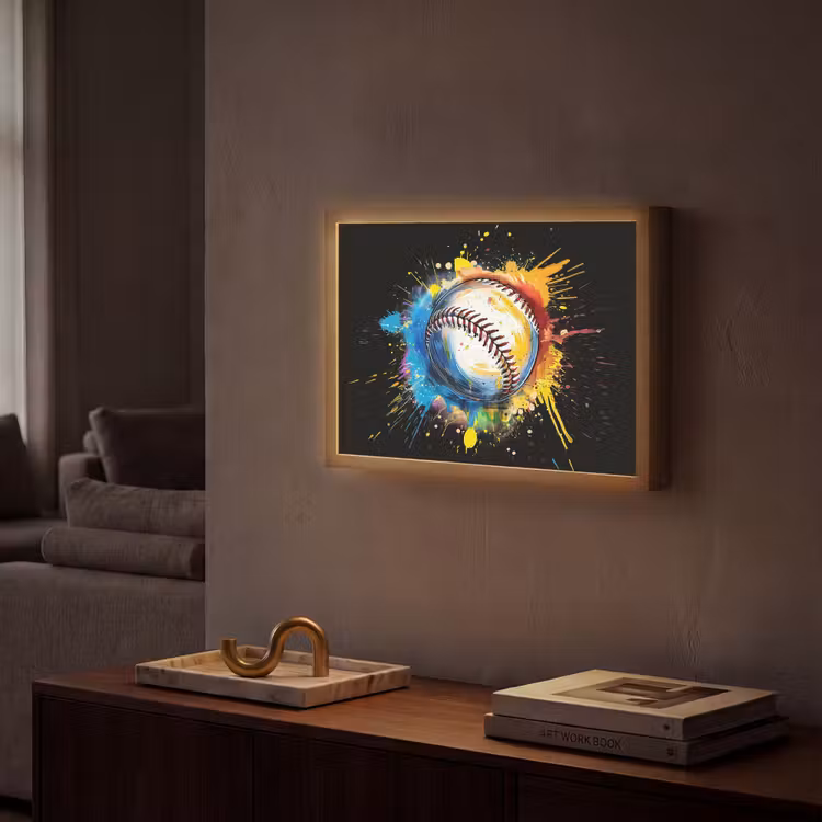 Lightbox - Wandlamp - Graffiti - Sport - Baseball - Honkbal — 2