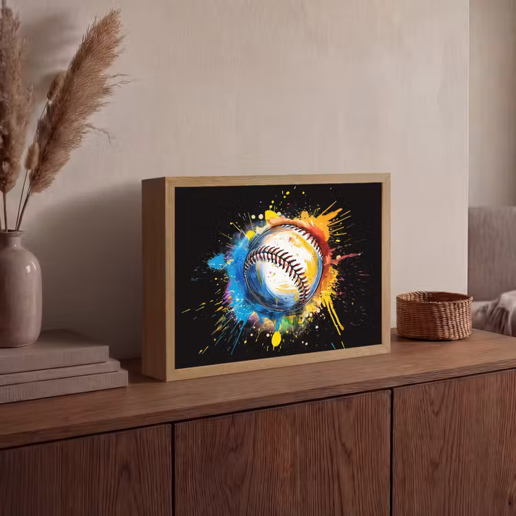 Lightbox - Wandlamp - Graffiti - Sport - Baseball - Honkbal — 4
