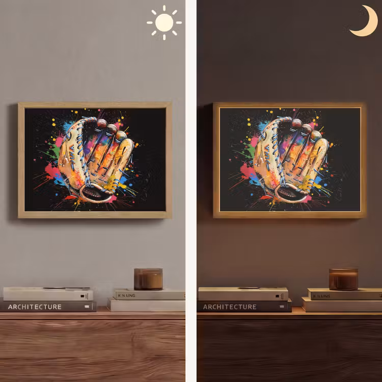 Lightbox - Wandlamp - Graffiti - Sport - Baseball - Honkbal — 6