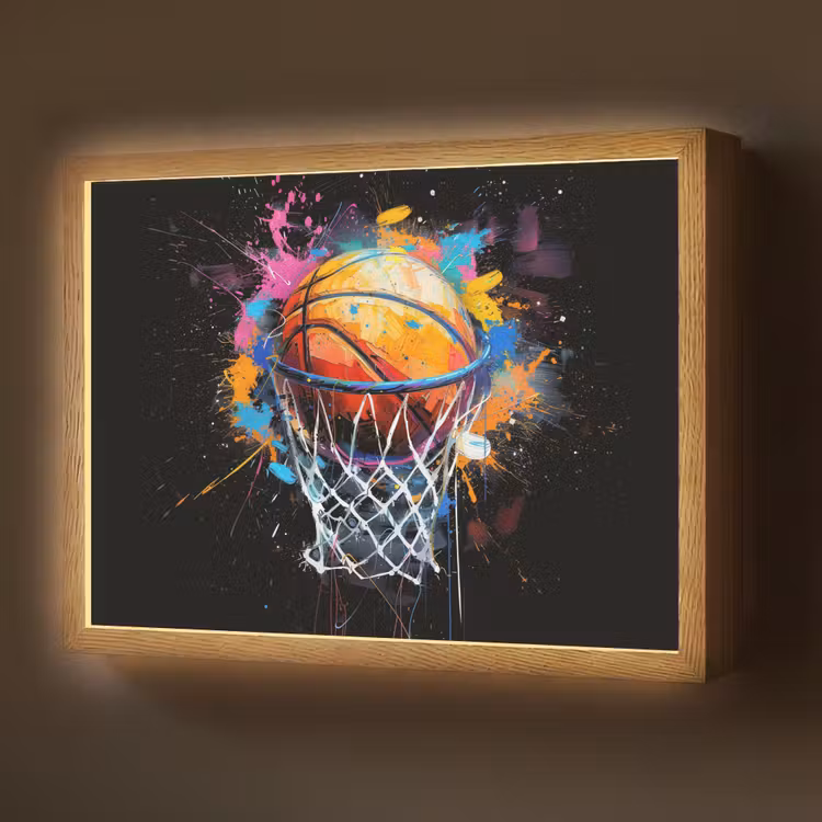 Lightbox - Wandlamp - Graffiti - Sport - Basketbal - Basket — 1