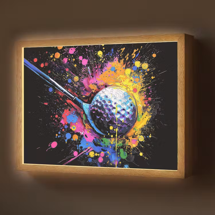 Lightbox - Wandlamp - Graffiti - Sport - Golf - Golfclub — 1