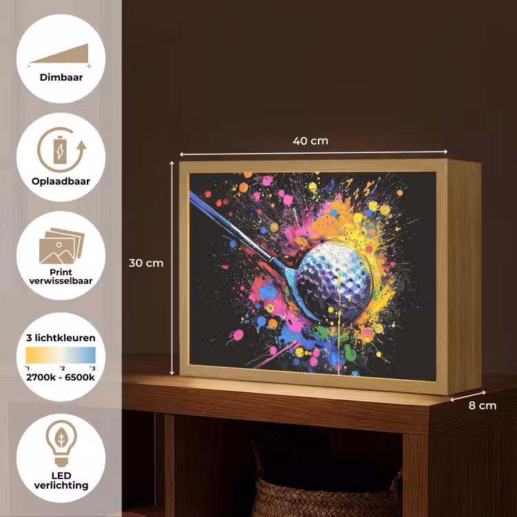 Lightbox - Wandlamp - Graffiti - Sport - Golf - Golfclub — 10