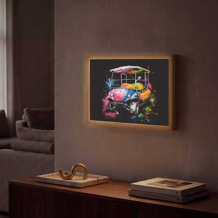 Lightbox - Wandlamp - Graffiti - Sport - Golf - Golfkar — 2