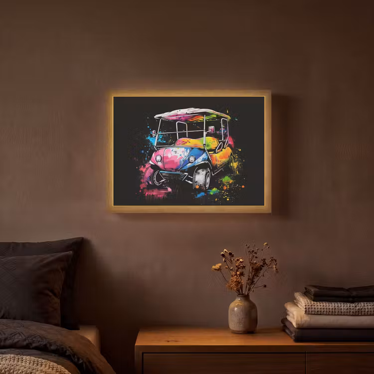 Lightbox - Wandlamp - Graffiti - Sport - Golf - Golfkar — 3