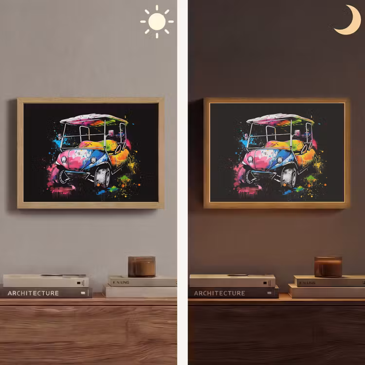 Lightbox - Wandlamp - Graffiti - Sport - Golf - Golfkar — 6