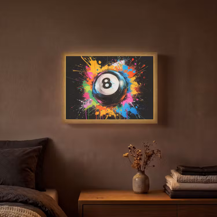 Lightbox - Wandlamp - Graffiti - Sport - Pool bal - Biljart — 3