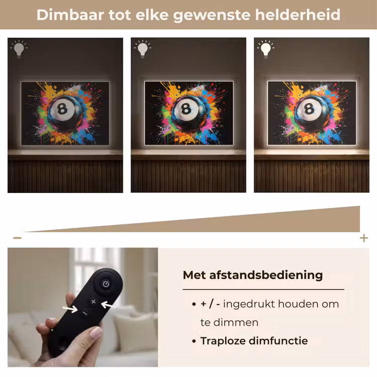 Lightbox - Wandlamp - Graffiti - Sport - Pool bal - Biljart — 9