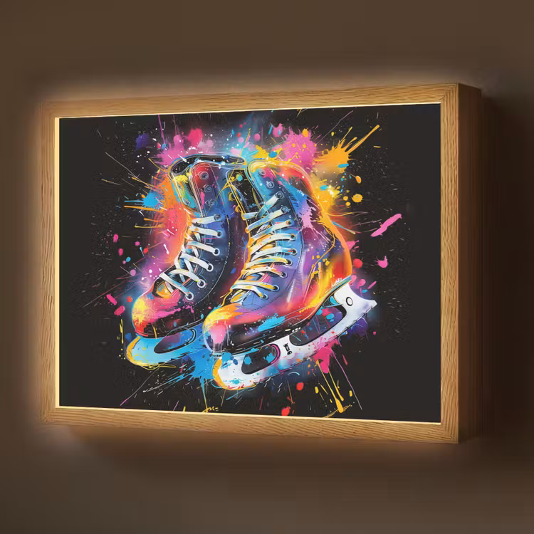 Lightbox - Wandlamp - Graffiti - Sport - Schaatsen - Verf — 1