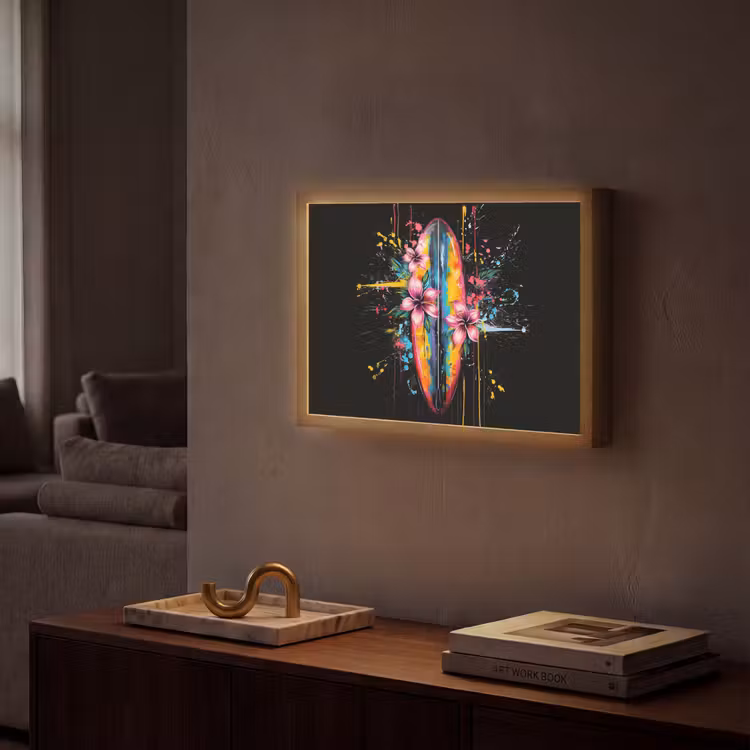 Lightbox - Wandlamp - Graffiti - Sport - Surfen - Zomer — 2