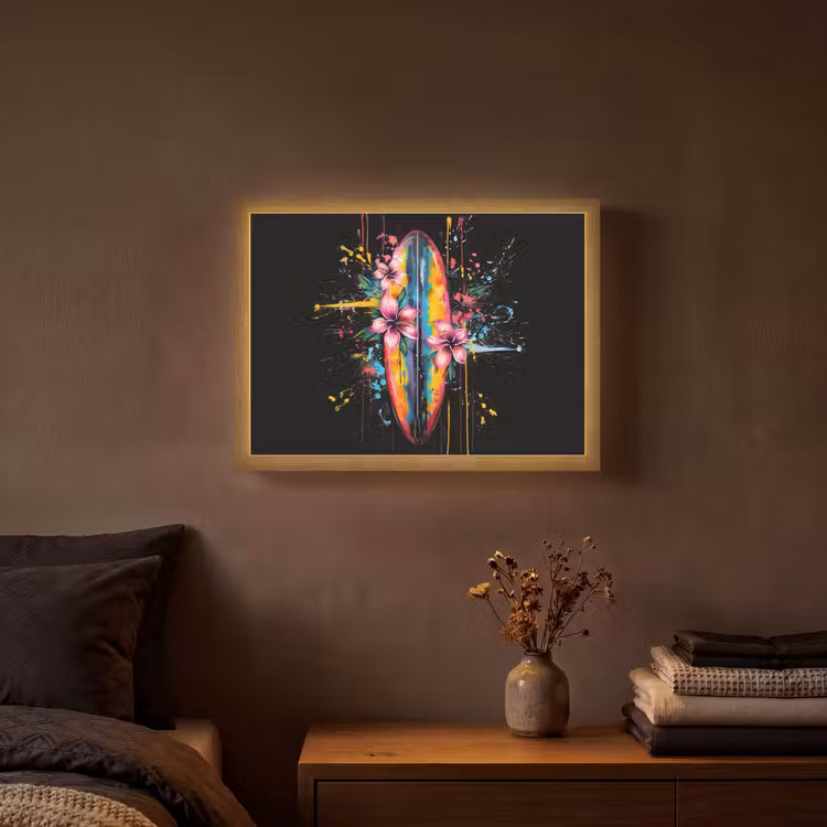 Lightbox - Wandlamp - Graffiti - Sport - Surfen - Zomer — 3