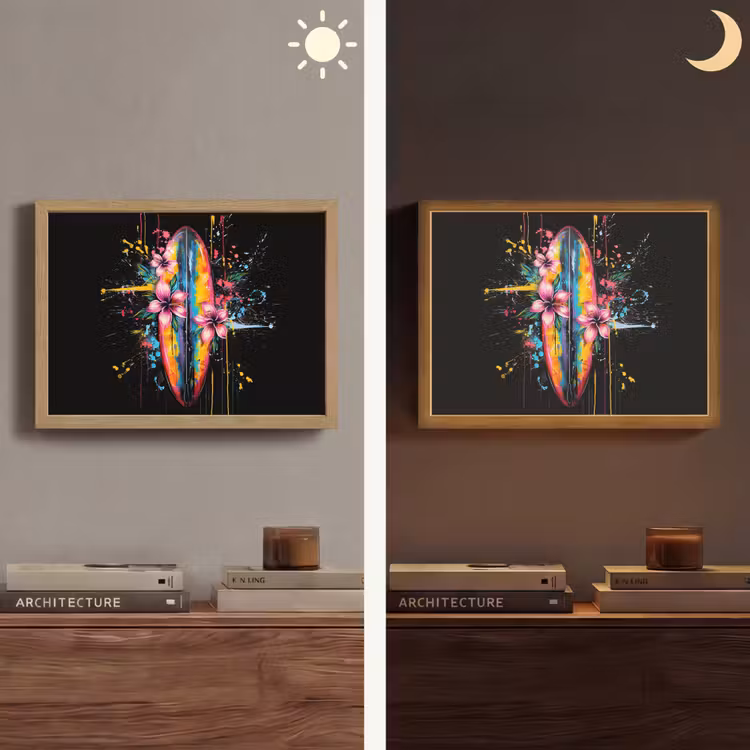 Lightbox - Wandlamp - Graffiti - Sport - Surfen - Zomer — 6