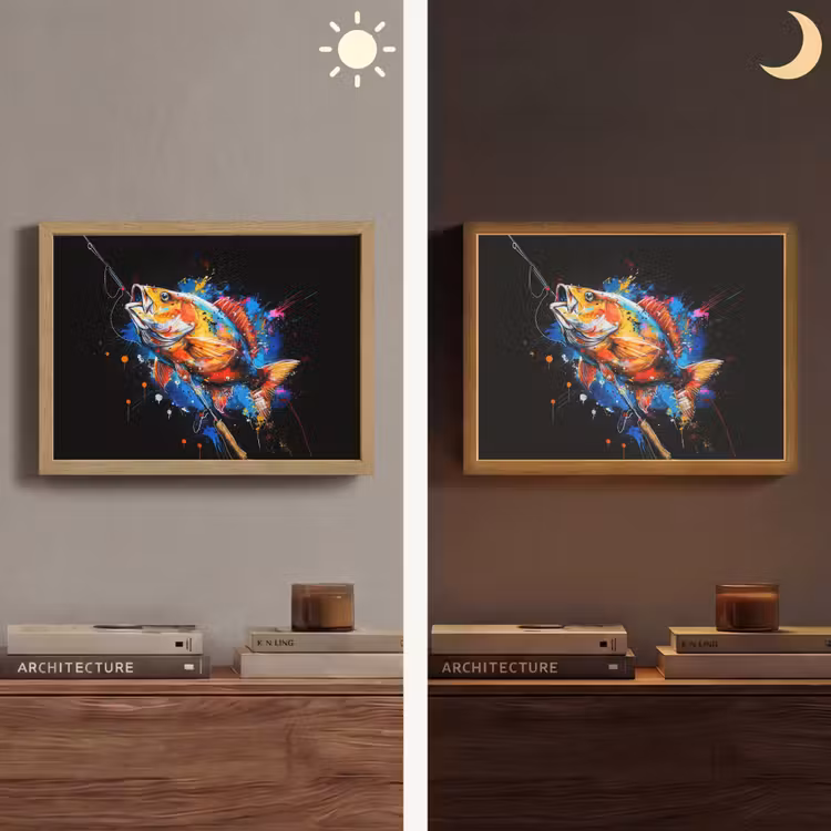 Lightbox - Wandlamp - Graffiti - Sport - Vissen - Vis - Hengel — 6