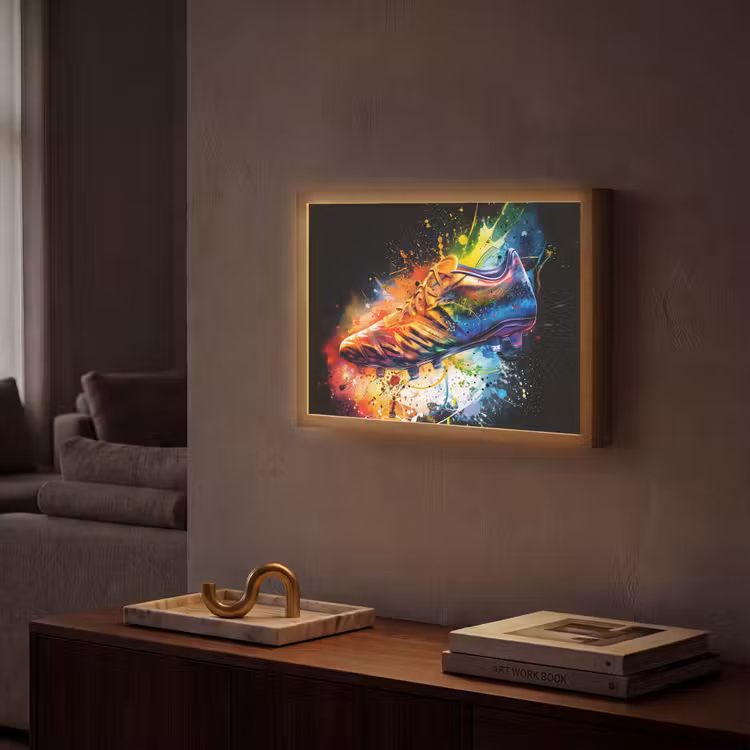 Lightbox - Wandlamp - Graffiti - Sport - Voetbal - Schoen - Verf — 2