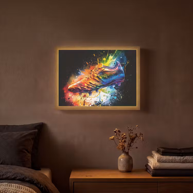 Lightbox - Wandlamp - Graffiti - Sport - Voetbal - Schoen - Verf — 3