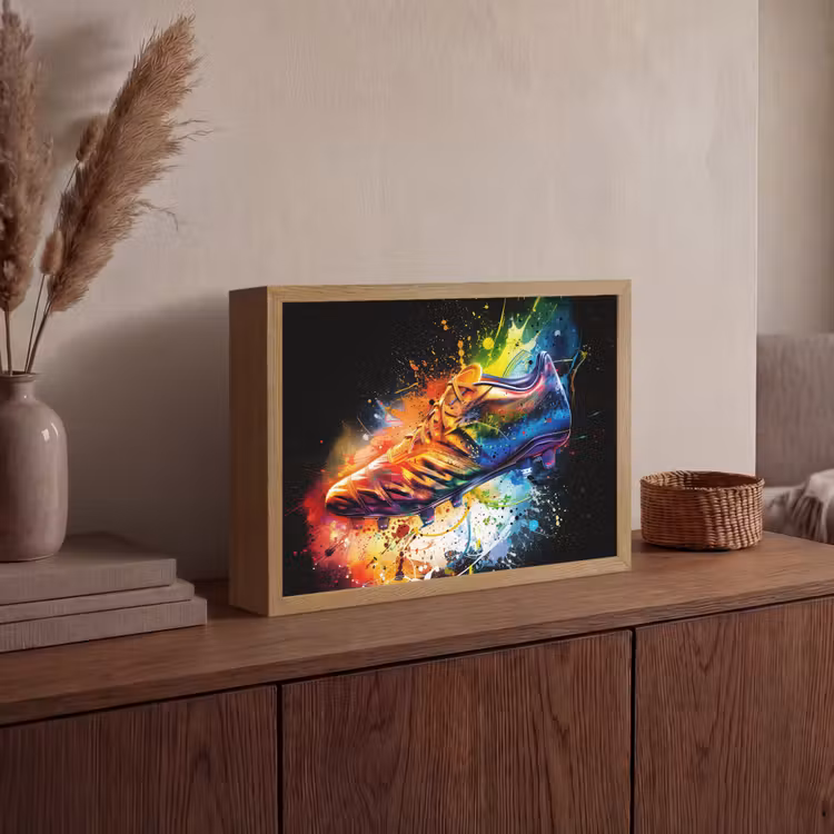Lightbox - Wandlamp - Graffiti - Sport - Voetbal - Schoen - Verf — 4
