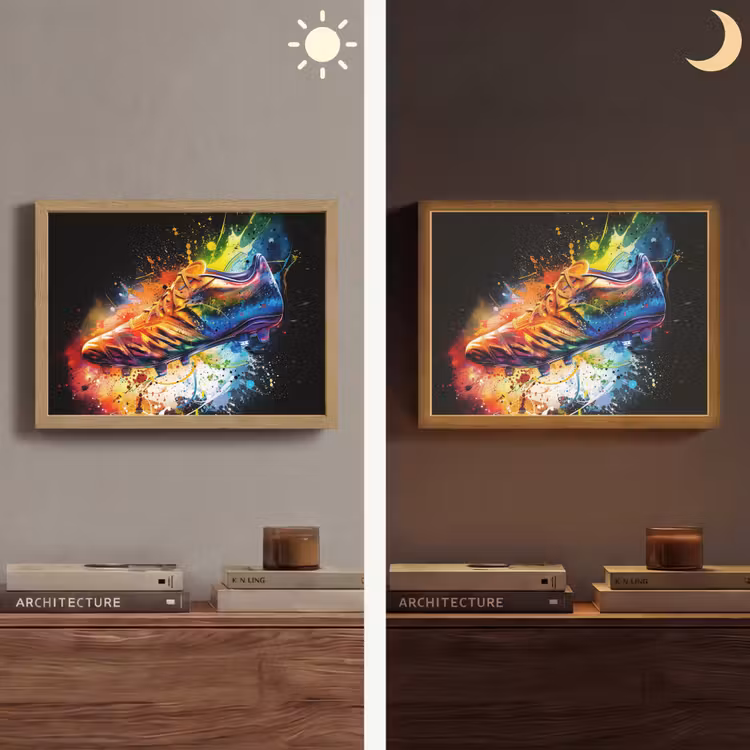 Lightbox - Wandlamp - Graffiti - Sport - Voetbal - Schoen - Verf — 6