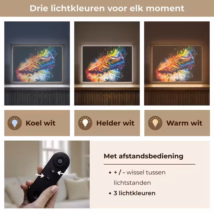 Lightbox - Wandlamp - Graffiti - Sport - Voetbal - Schoen - Verf — 8
