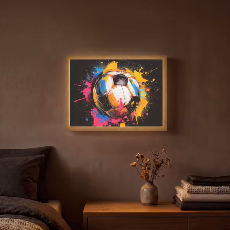 Lightbox - Wandlamp - Graffiti - Sport - Voetbal - Verf - Bal — 3
