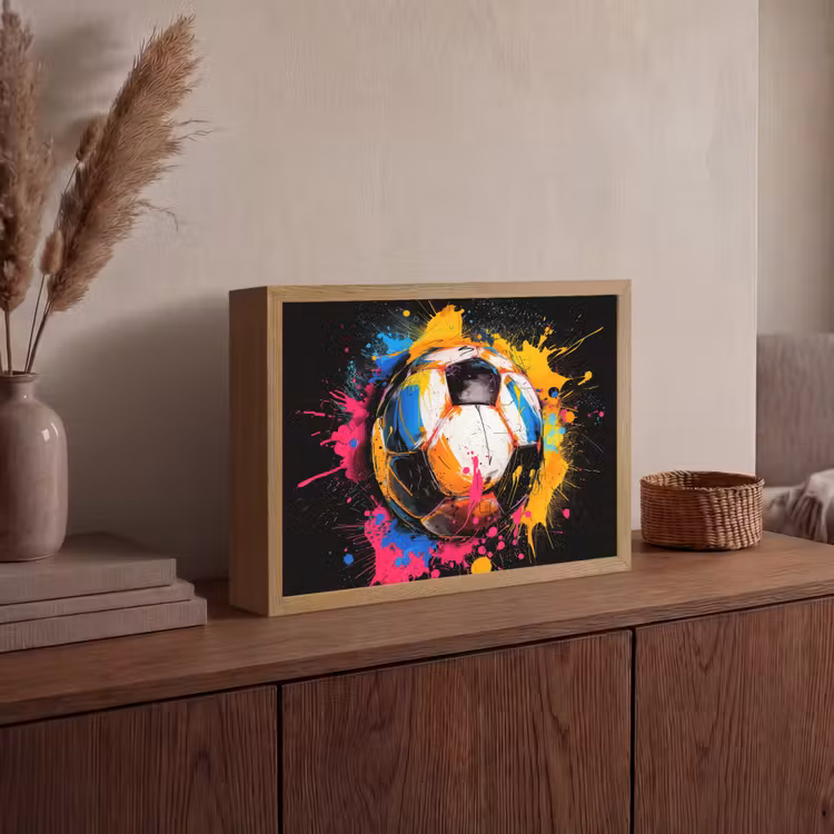 Lightbox - Wandlamp - Graffiti - Sport - Voetbal - Verf - Bal — 4