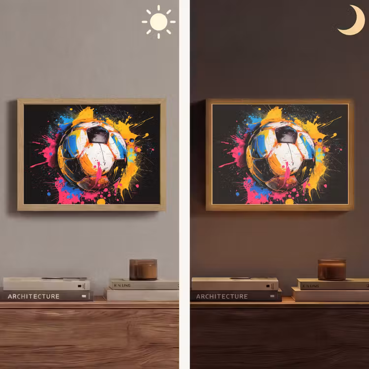 Lightbox - Wandlamp - Graffiti - Sport - Voetbal - Verf - Bal — 6