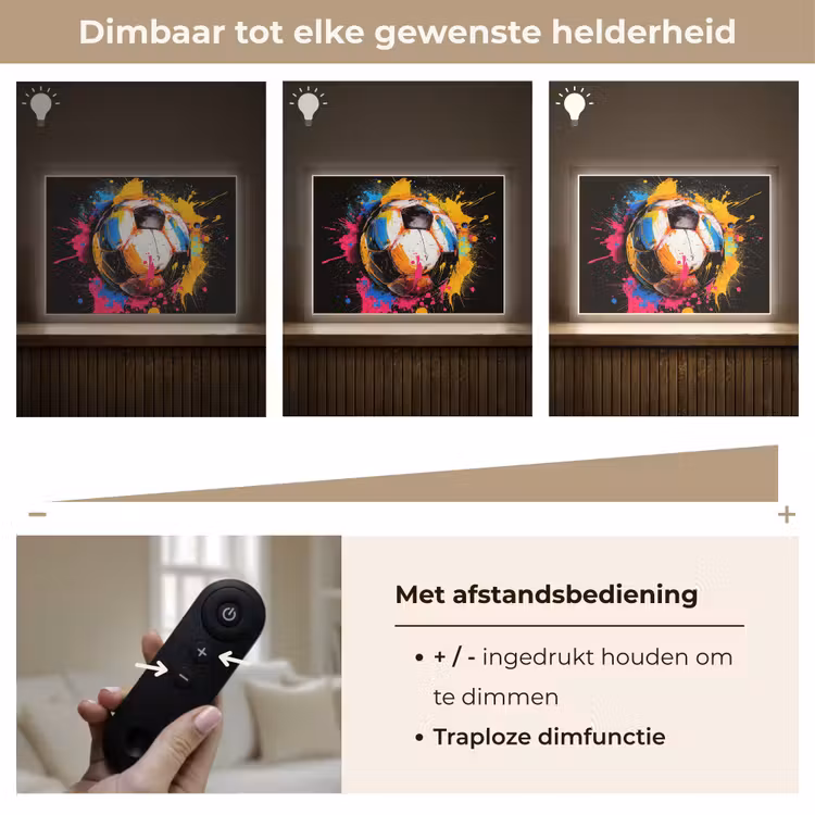 Lightbox - Wandlamp - Graffiti - Sport - Voetbal - Verf - Bal — 9