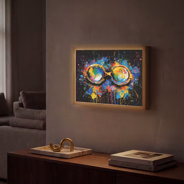 Lightbox - Wandlamp - Graffiti - Sport - Zwemmen - Zwembril — 2