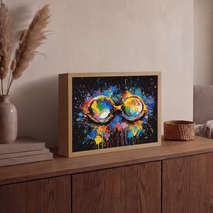 Lightbox - Wandlamp - Graffiti - Sport - Zwemmen - Zwembril — 4