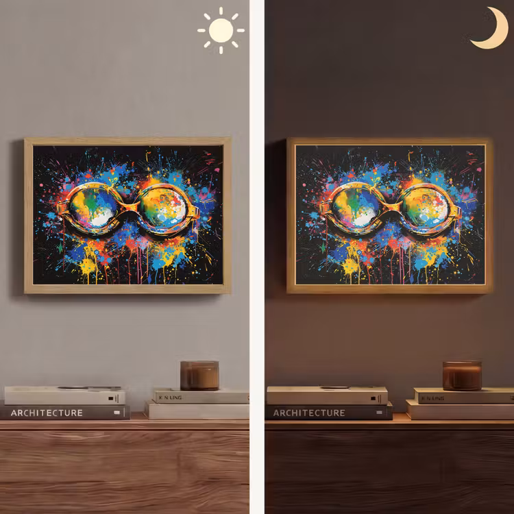 Lightbox - Wandlamp - Graffiti - Sport - Zwemmen - Zwembril — 6