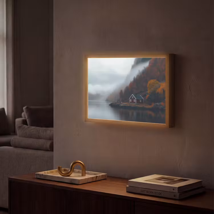 Lightbox - Wandlamp - Huis - Rood - Bergen - Water — 2