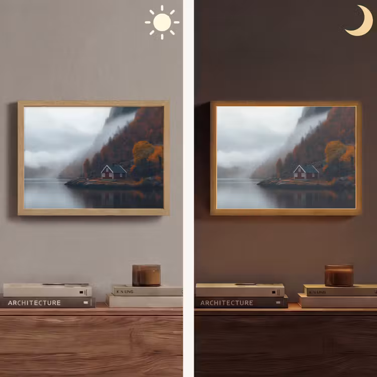 Lightbox - Wandlamp - Huis - Rood - Bergen - Water — 6