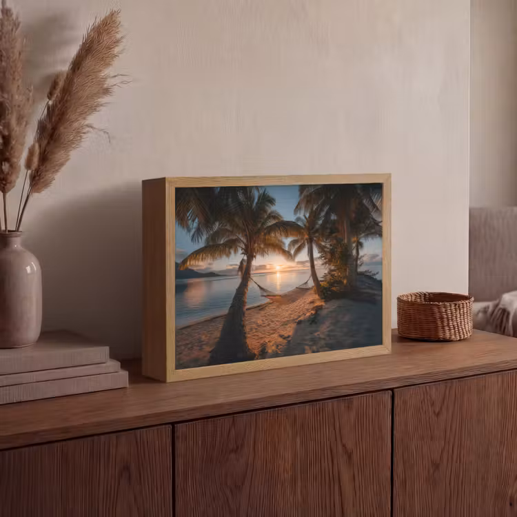 Lightbox - Wandlamp - Palmbomen - Hangmat - Strand - Zonsondergang — 4
