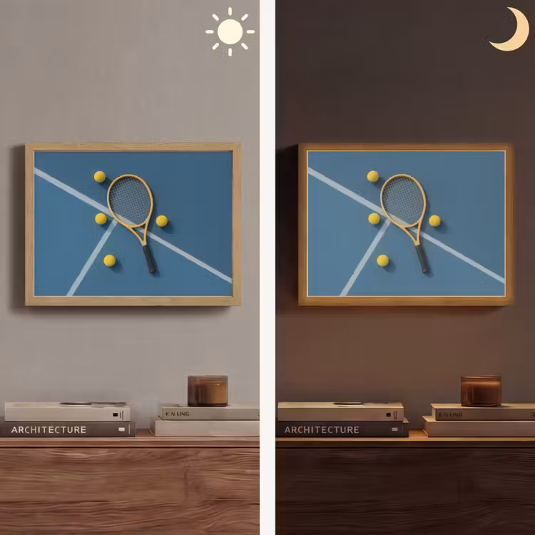 Lightbox - Wandlamp - Tennisracket - Bal - Blauw - Veld — 6