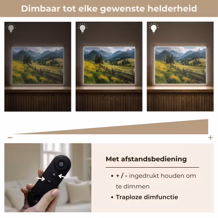 Lightbox - Wandlamp - Veld - Hek - Bergen - Bloemen — 9