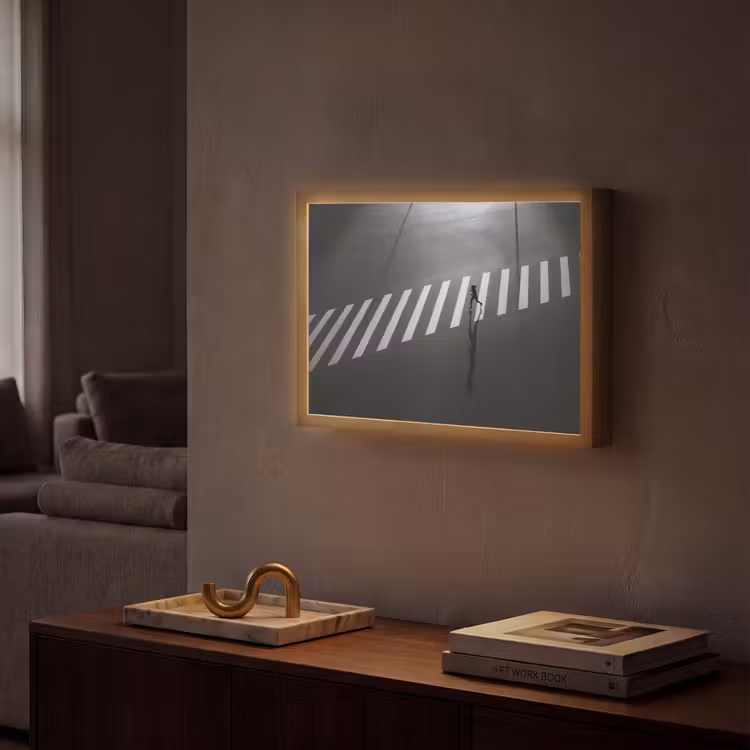 Lightbox - Wandlamp - Zeebrapad - Hardloper - Zwart - Wit — 2
