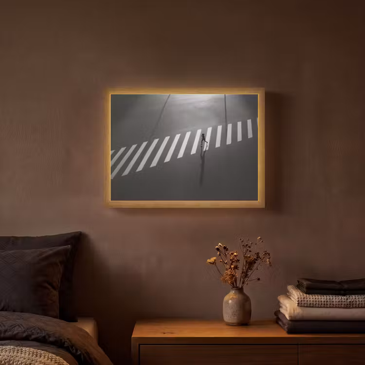 Lightbox - Wandlamp - Zeebrapad - Hardloper - Zwart - Wit — 3