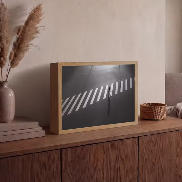 Lightbox - Wandlamp - Zeebrapad - Hardloper - Zwart - Wit — 4