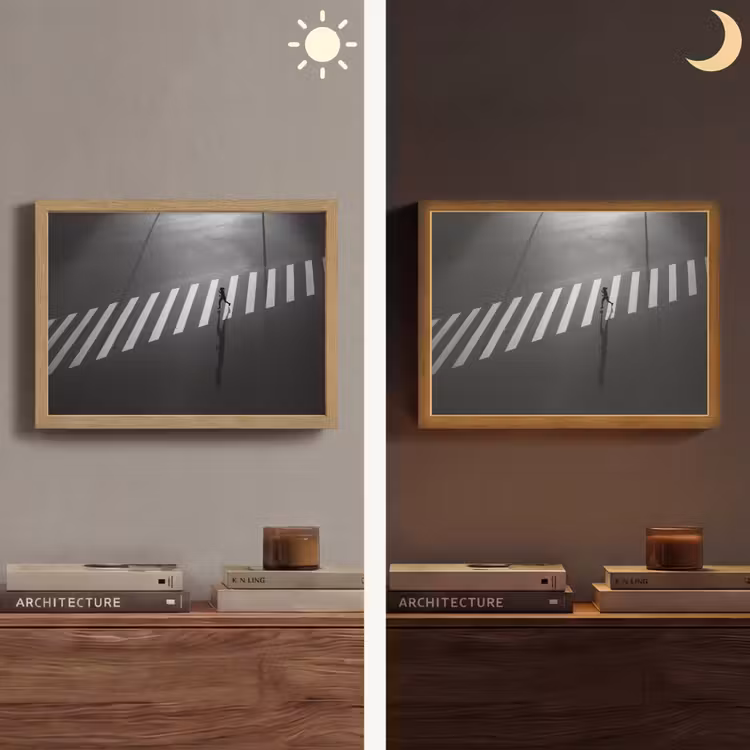 Lightbox - Wandlamp - Zeebrapad - Hardloper - Zwart - Wit — 6