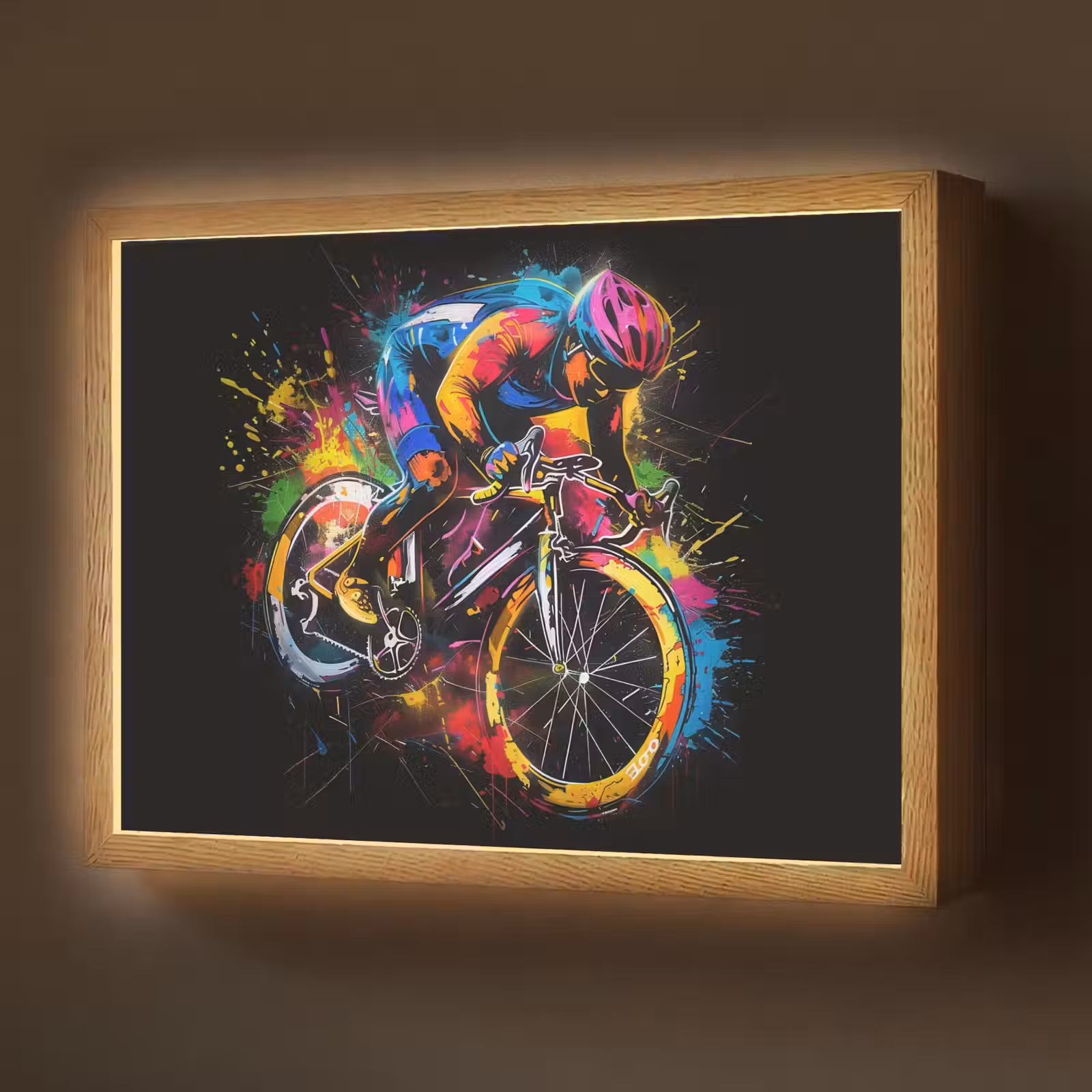 Lightbox - Wandlamp - Graffiti - Sport - Wielrennen - Fiets — 1