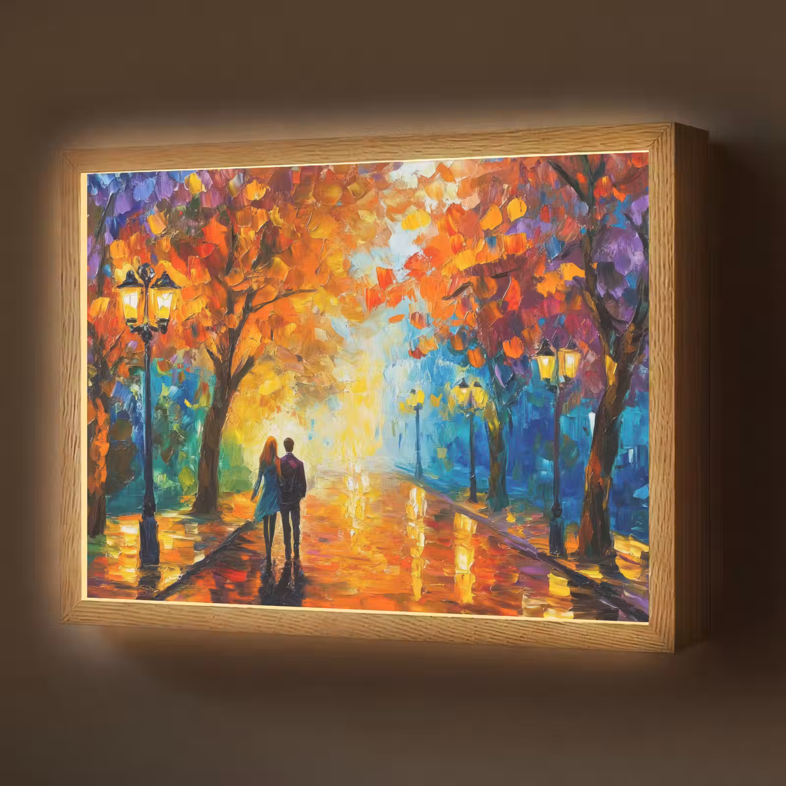 Lightbox - Wandlamp - Koppel - Liefde - Bos - Kunst — 1