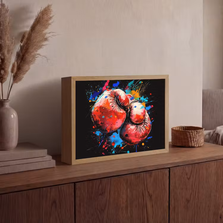 Lightbox - Wandlamp - Graffiti - Sport - Boksen - Bokshandschoenen — 4