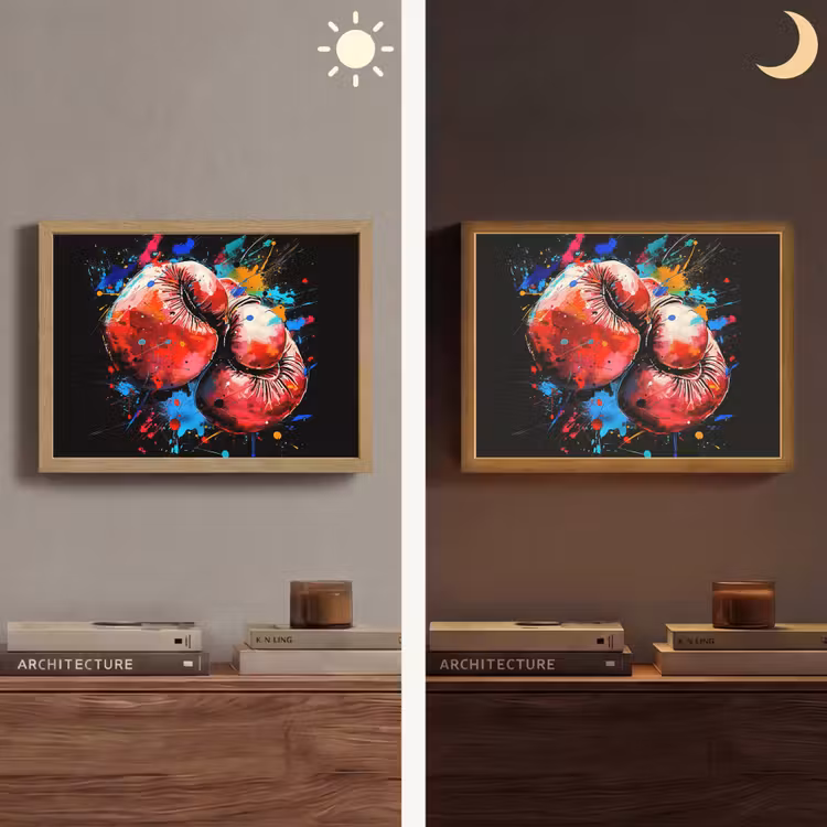 Lightbox - Wandlamp - Graffiti - Sport - Boksen - Bokshandschoenen — 6
