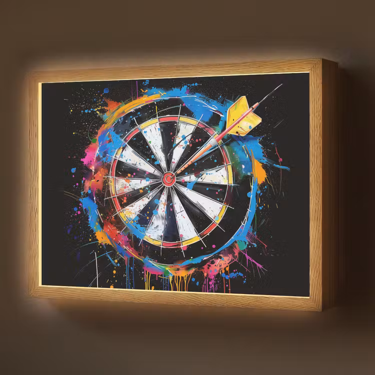 Lightbox - Wandlamp - Graffiti - Sport - Darten - Dartbord — 1