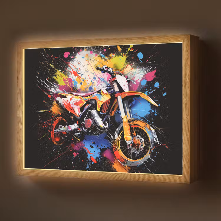 Lightbox - Wandlamp - Graffiti - Sport - Motor - Motorcross — 1